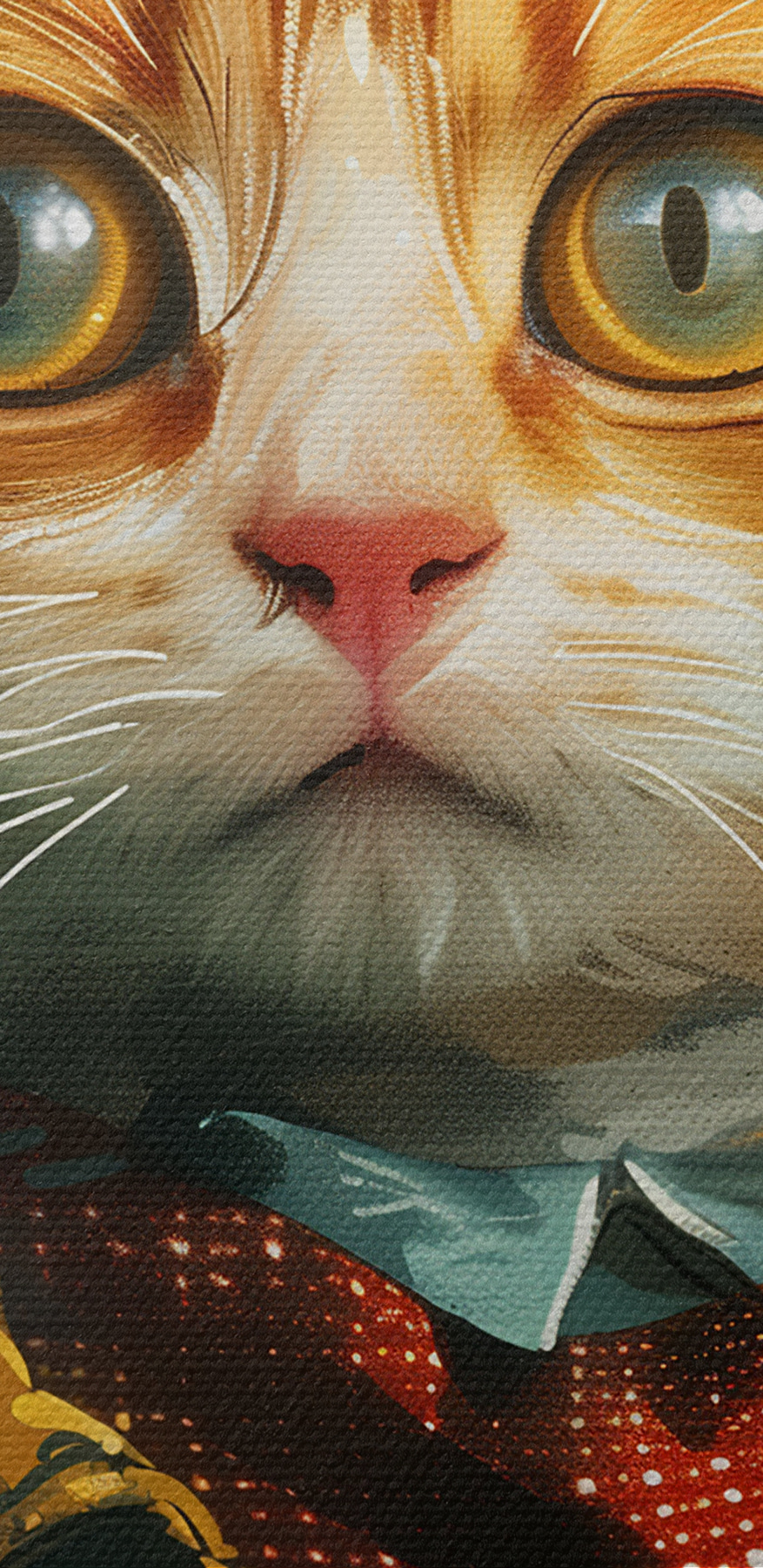 Een kat in een jas en hoed