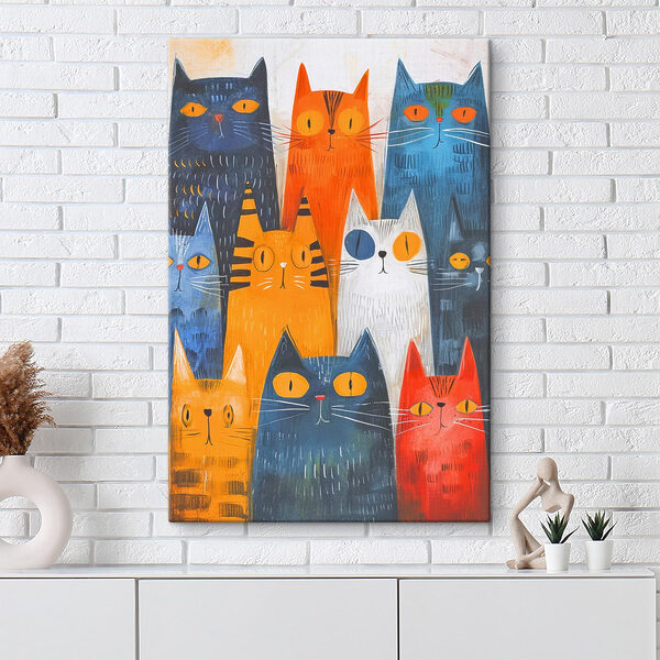 Een groep katten met verschillende kleuren Een groep katten met verschillende kleuren