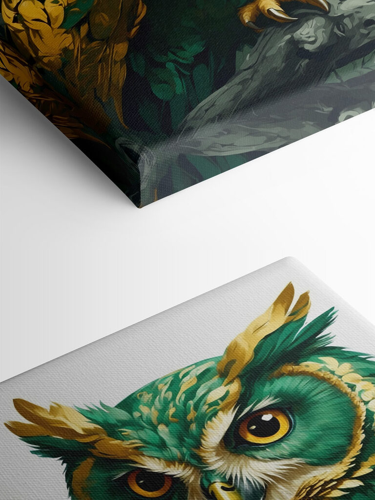 A painting of an owl