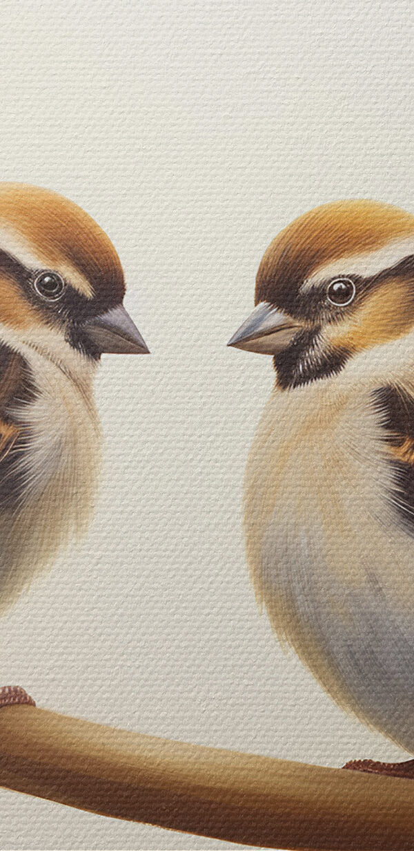 Twee vogels op een tak Twee vogels op een tak