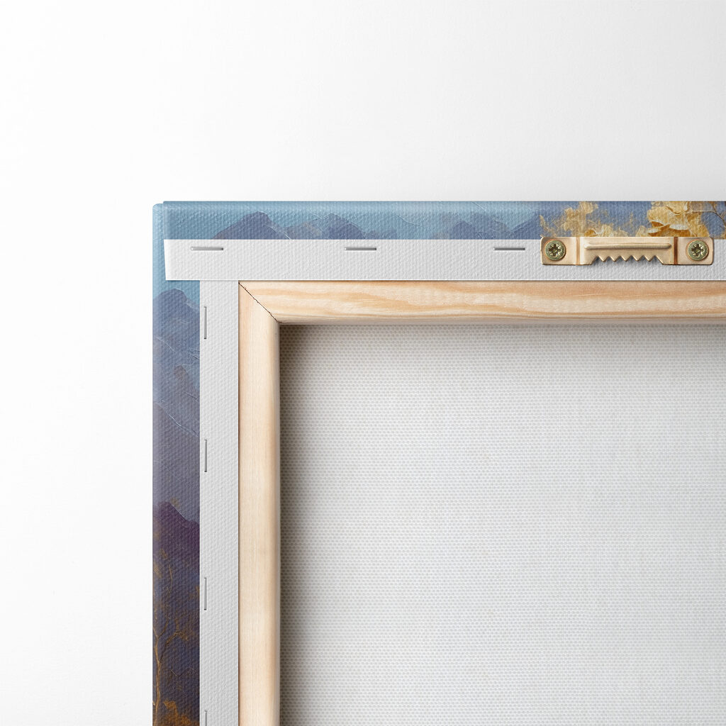 A painting of trees and water A painting of trees and water