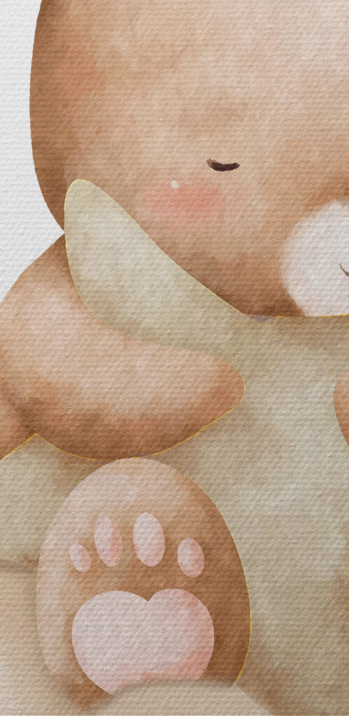 A teddy bear sitting on a cloud