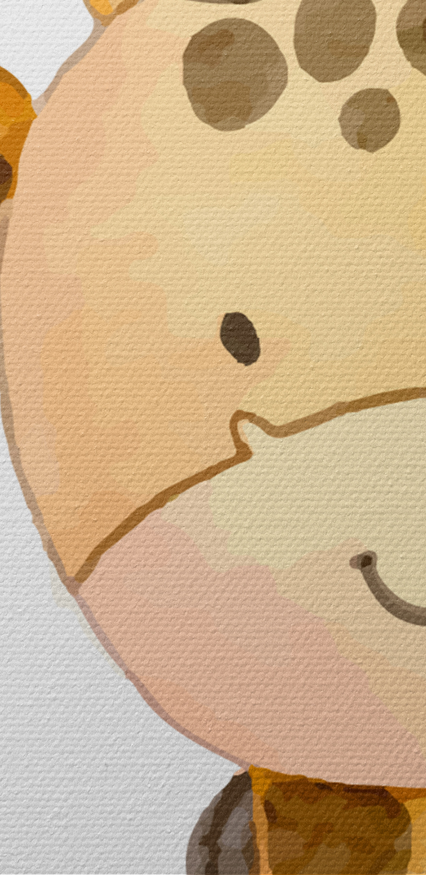 Een giraffe met een witte achtergrond