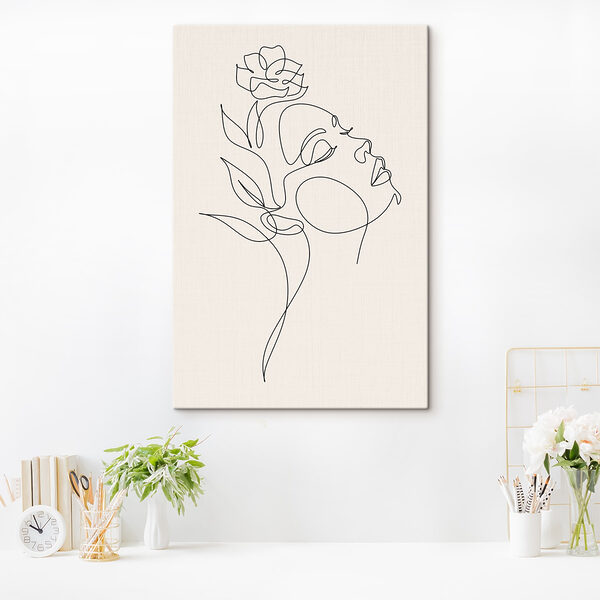 Een tekening van een vrouw’s gezicht Een tekening van een vrouw’s gezicht