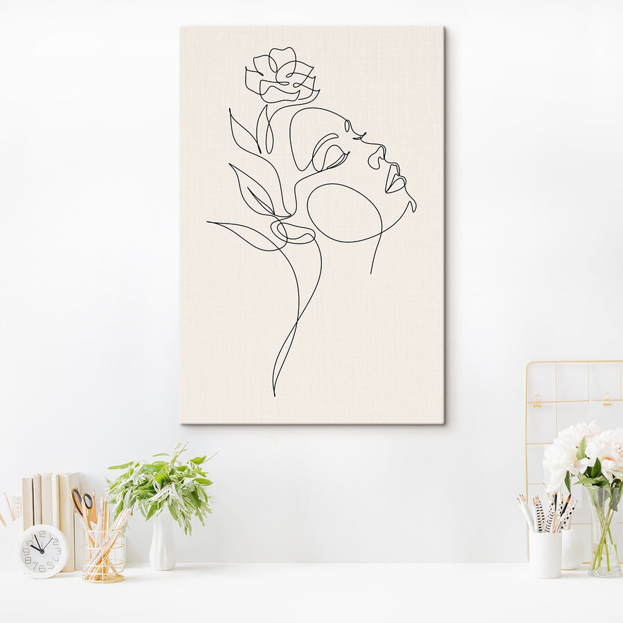 Een tekening van een vrouw’s gezicht