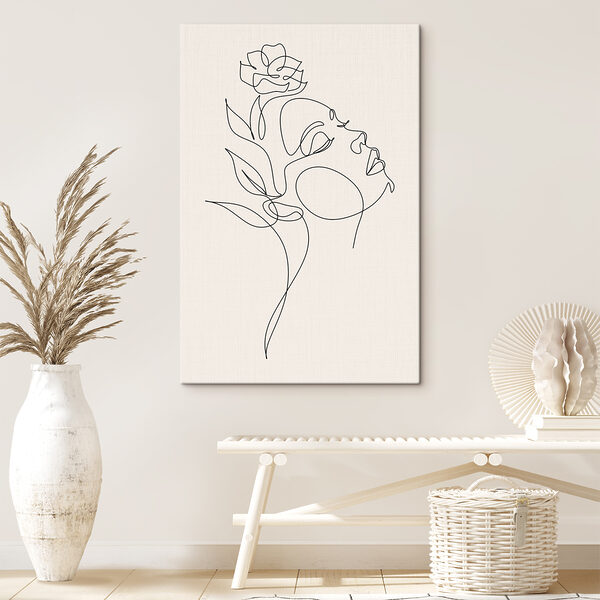 Een tekening van een vrouw’s gezicht Een tekening van een vrouw’s gezicht