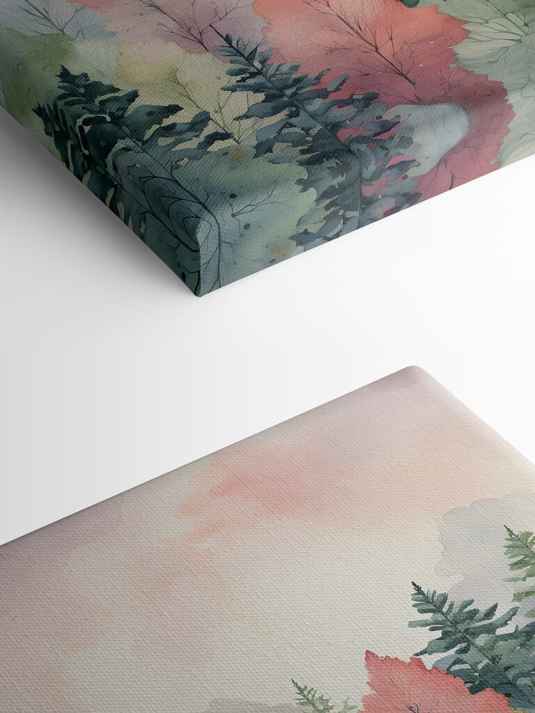 A watercolor painting of trees