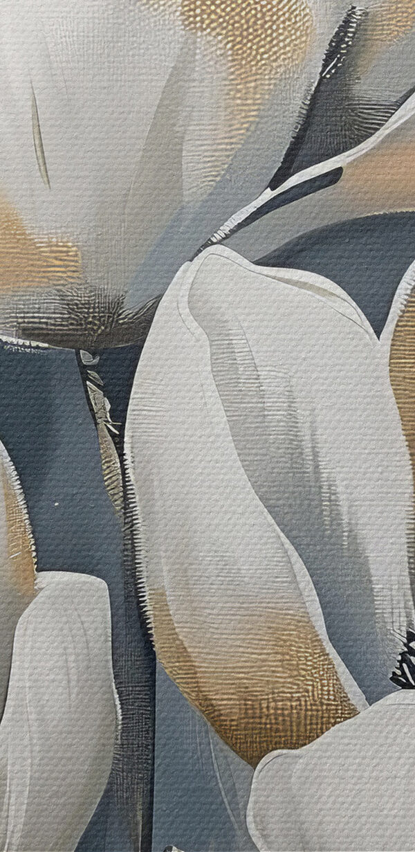 Een schilderij van witte bloemen Een schilderij van witte bloemen