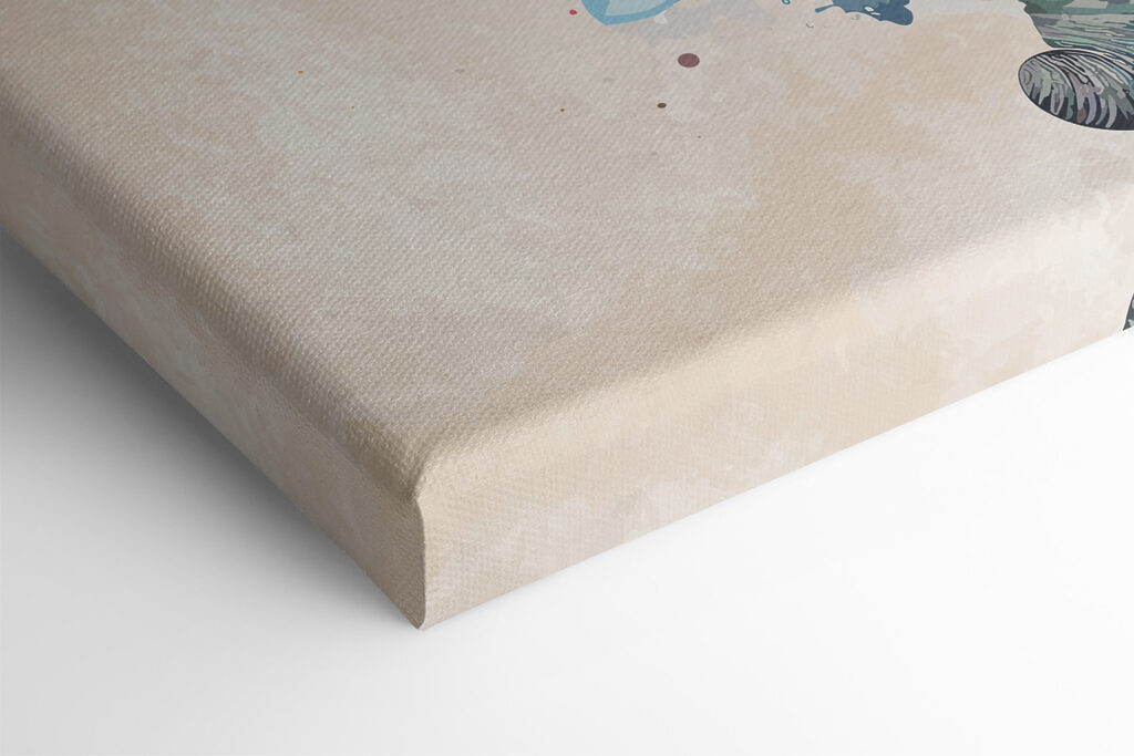 An elephant with flowers and leaves