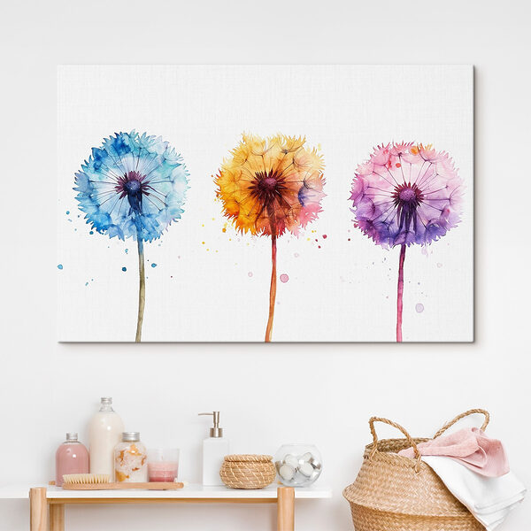 Een groep kleurrijke paardenbloemen Een groep kleurrijke paardenbloemen