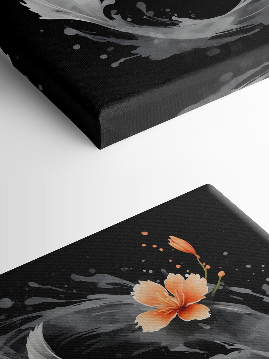 Een vis met bloemen en water Een vis met bloemen en water