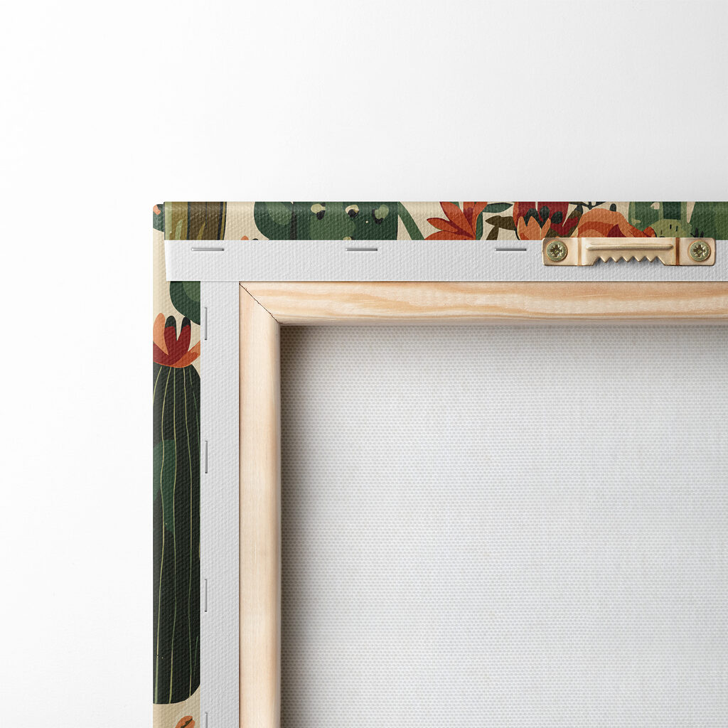 A painting of a woman with cactuses A painting of a woman with cactuses