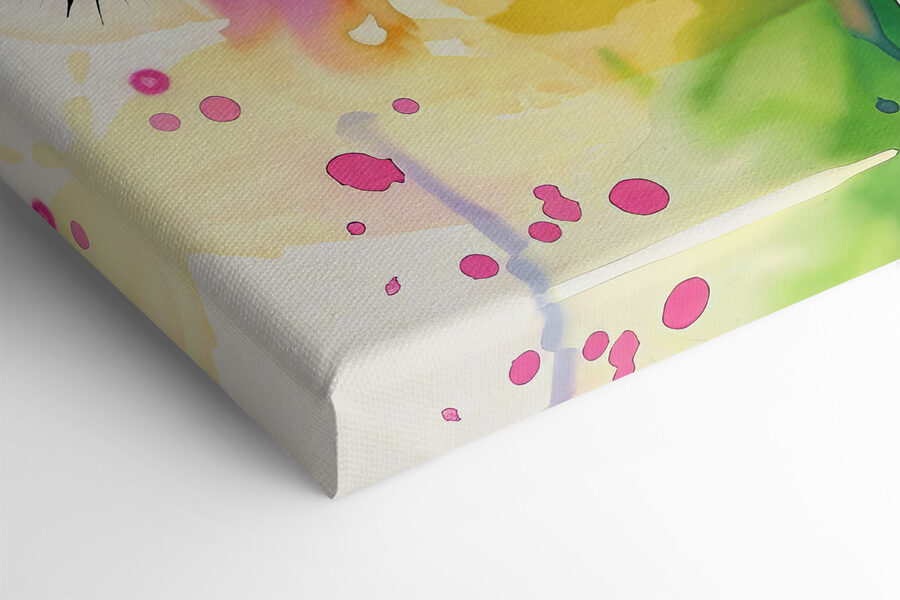 Een kleurrijke zebra met regenboogkleuren