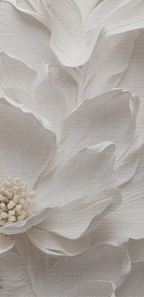 Een witte bloem met bladeren Een witte bloem met bladeren