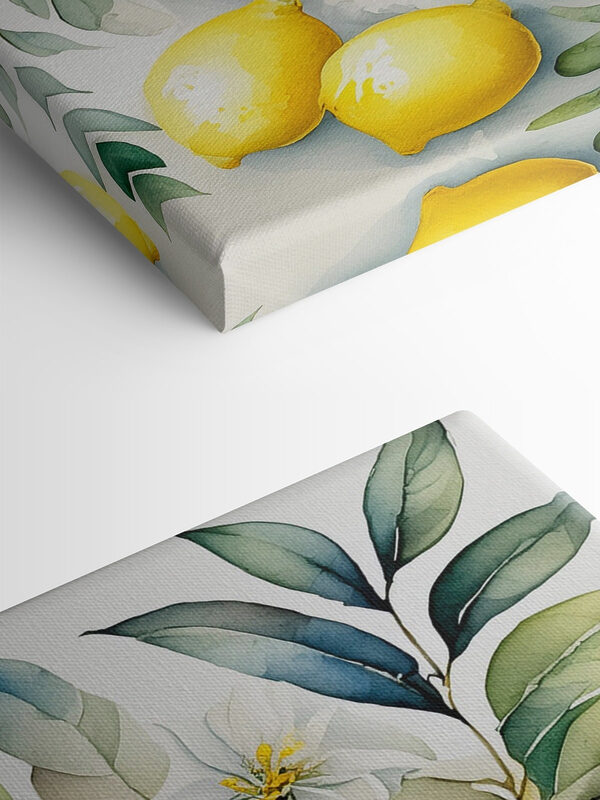 A painting of lemons and a cup of tea