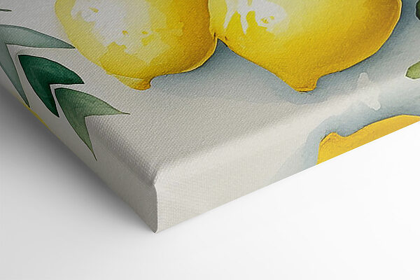 A painting of lemons and a cup of tea