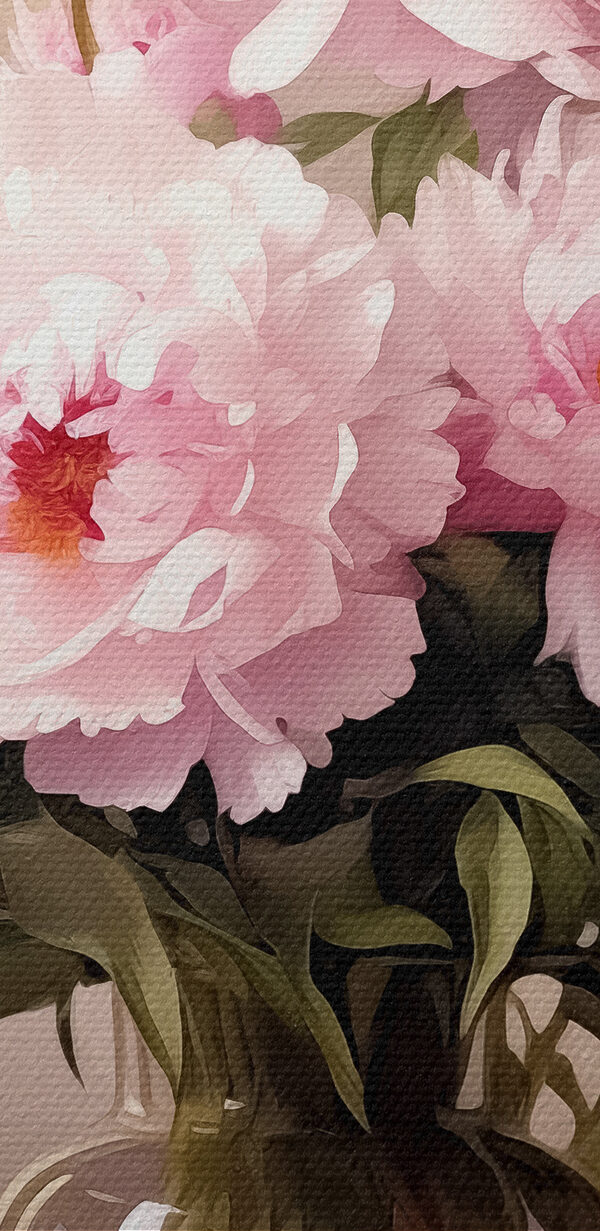 Een vaas met roze bloemen Een vaas met roze bloemen