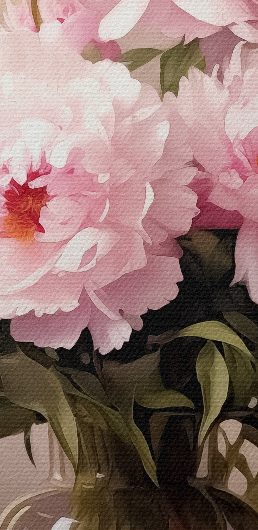 Een vaas met roze bloemen