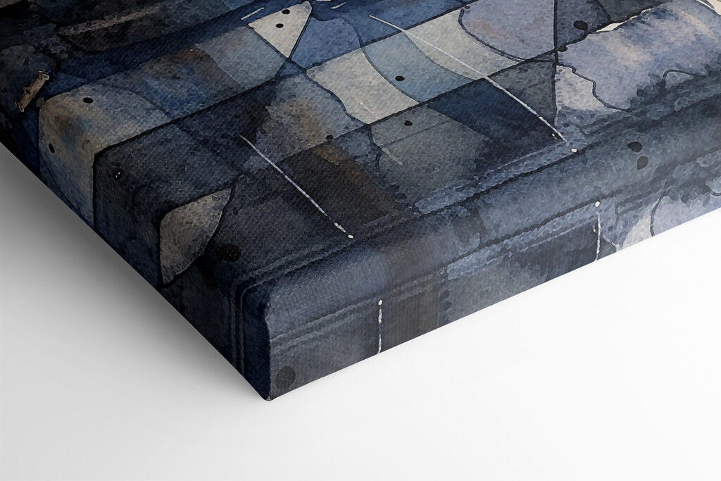 A watercolor of a chess board A watercolor of a chess board