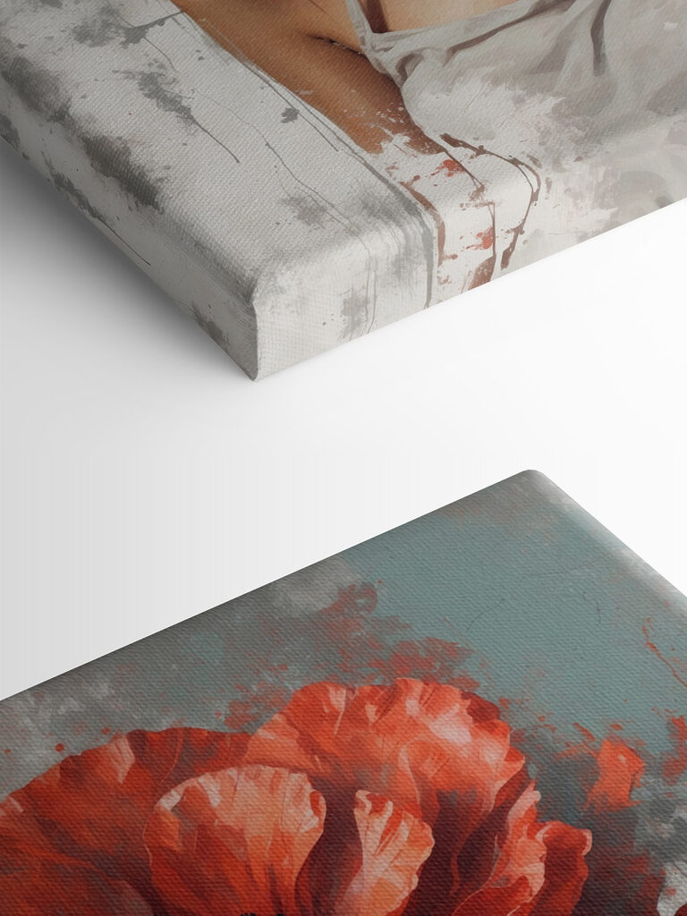 A woman with red flowers on her head A woman with red flowers on her head