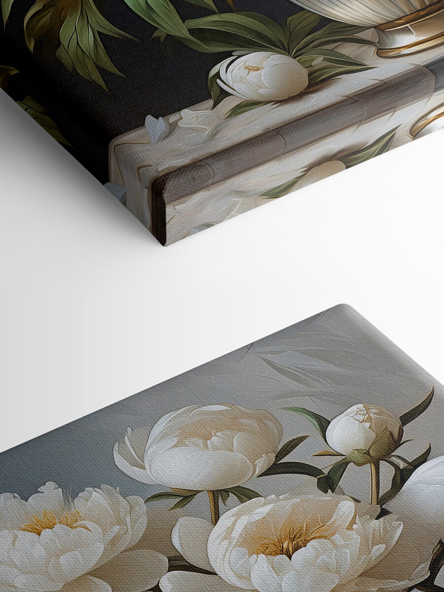 Schilderij van bloemen in een vaas