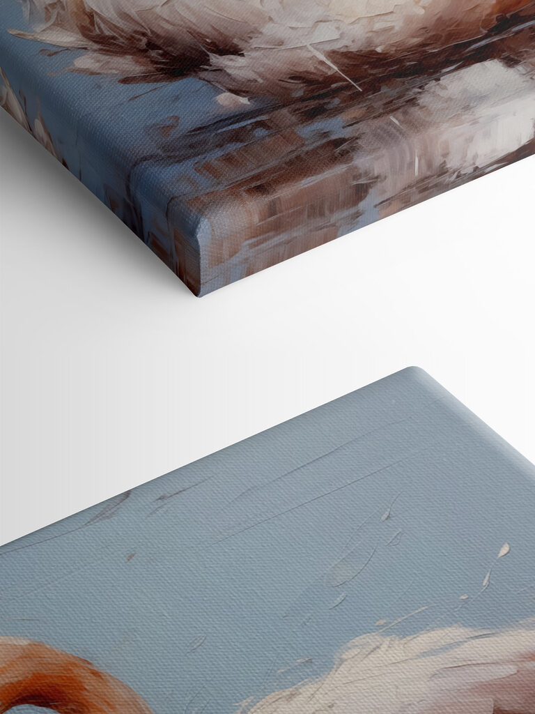 Two swans in the water