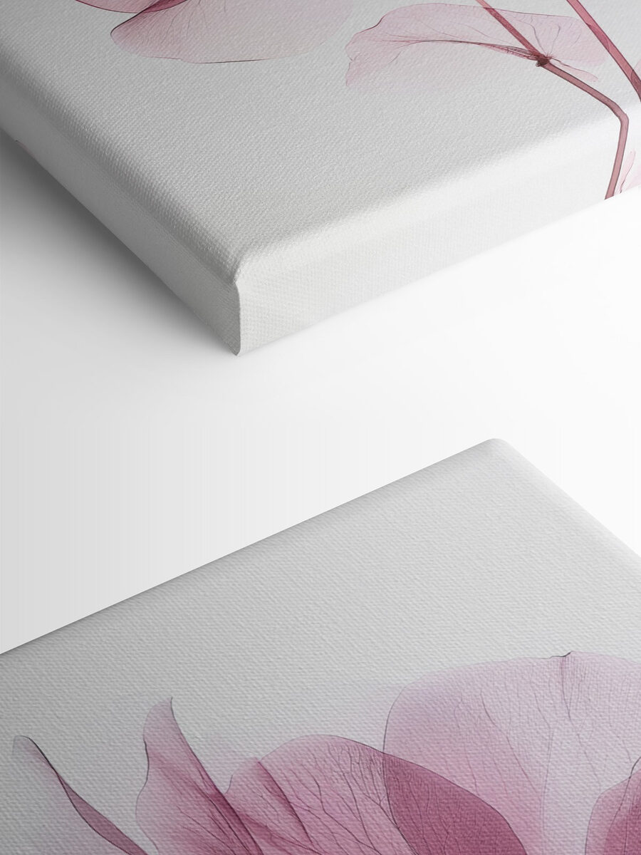 Canvas Schilderijen Groep roze bloemen - Afbeelding 7