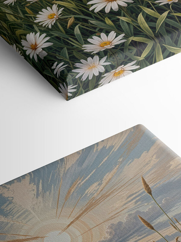 Veld met witte bloemen Veld met witte bloemen