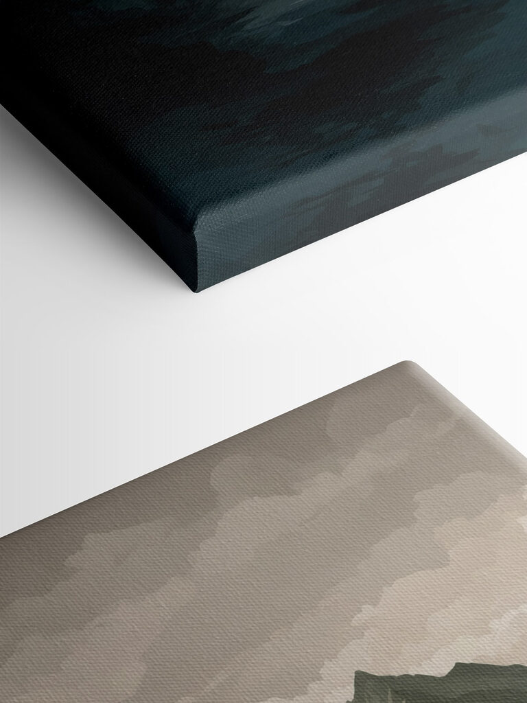 Landscape of mountains and trees