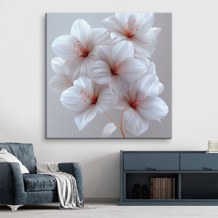Groep witte bloemen