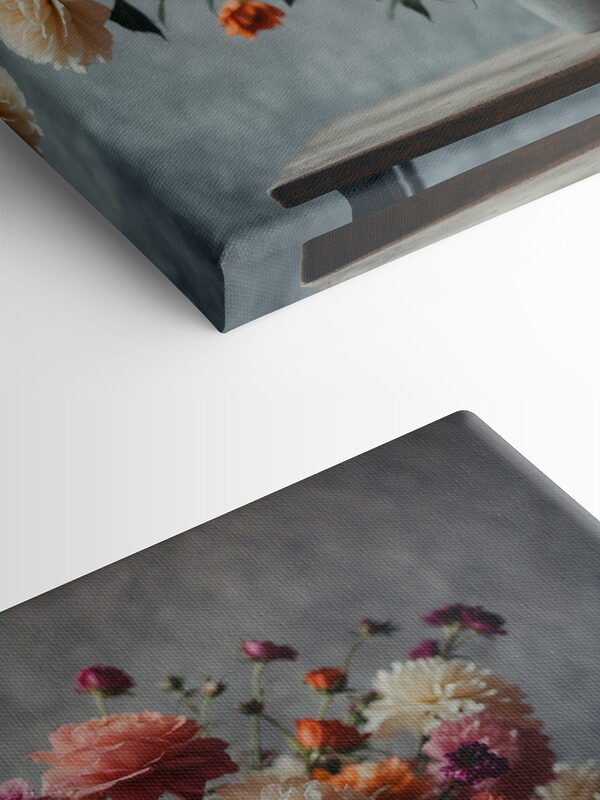 Vaas met bloemen op een tafel Vaas met bloemen op een tafel