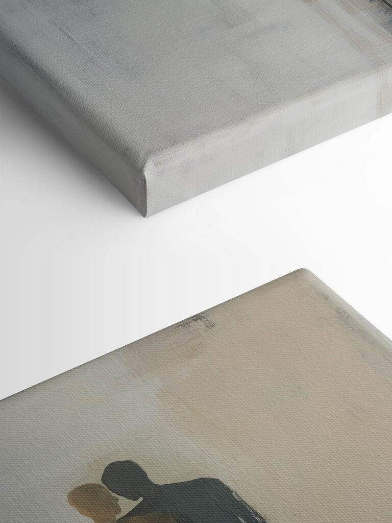 Painting of a couple of people Painting of a couple of people