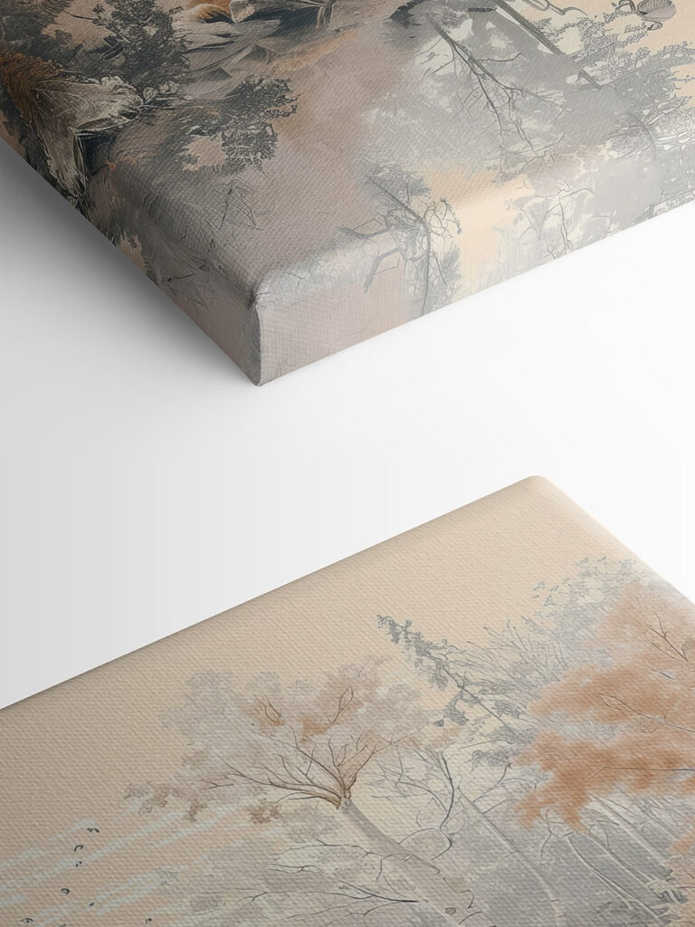 Lake with trees and birds Lake with trees and birds