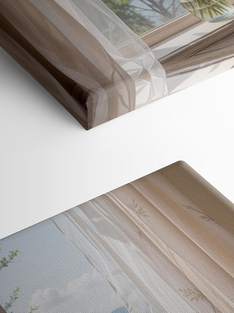 Vase of flowers in front of a window