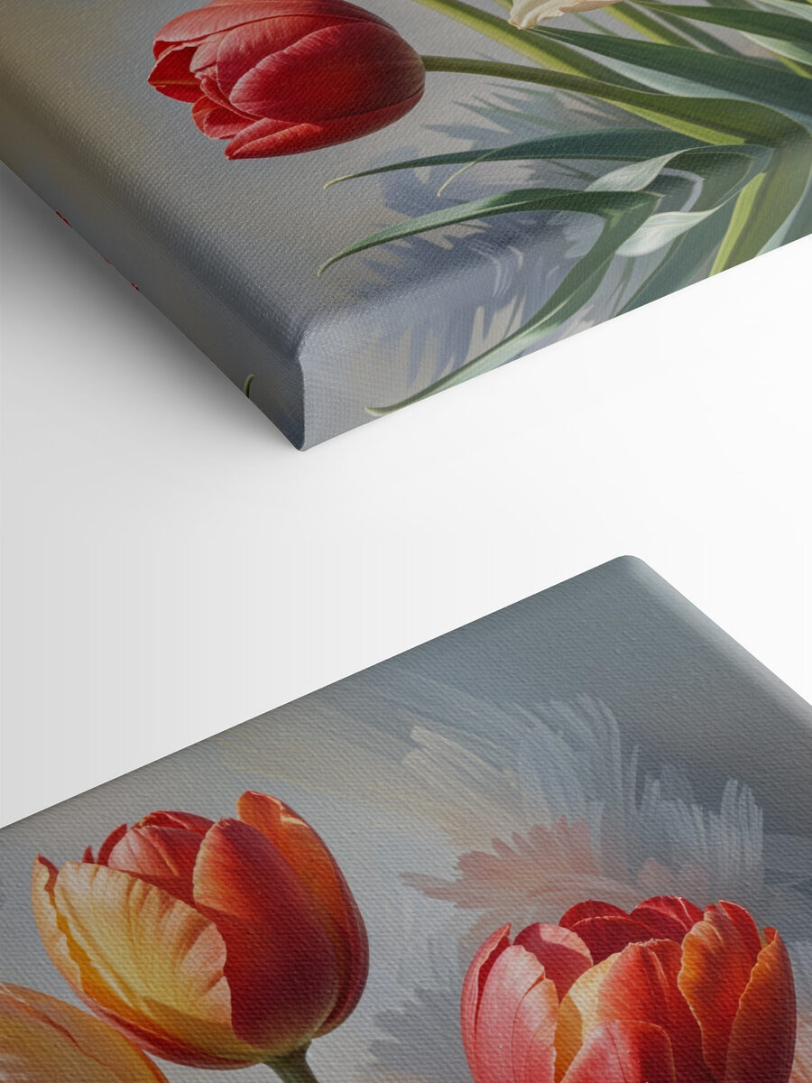 Groep tulpen in een vaas