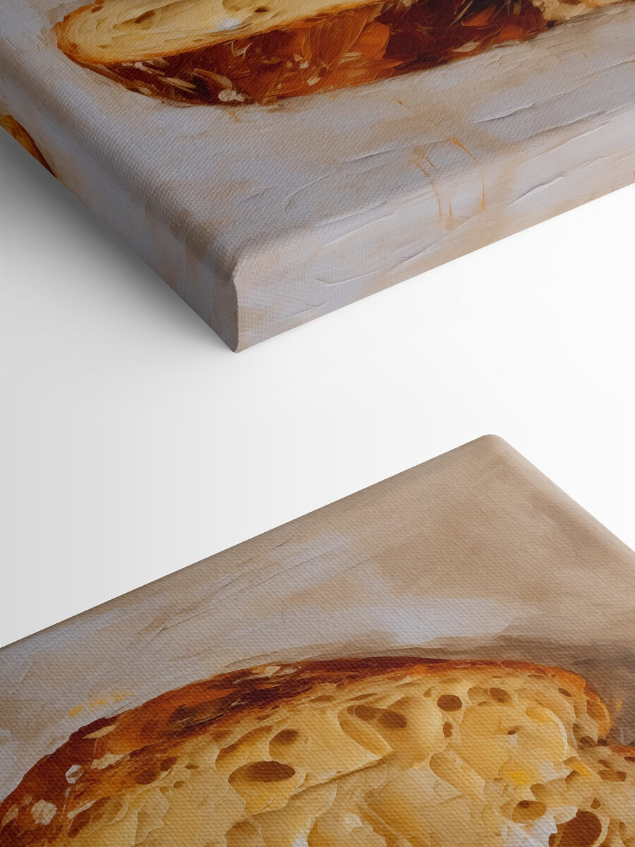 Stuk brood met gaten erin