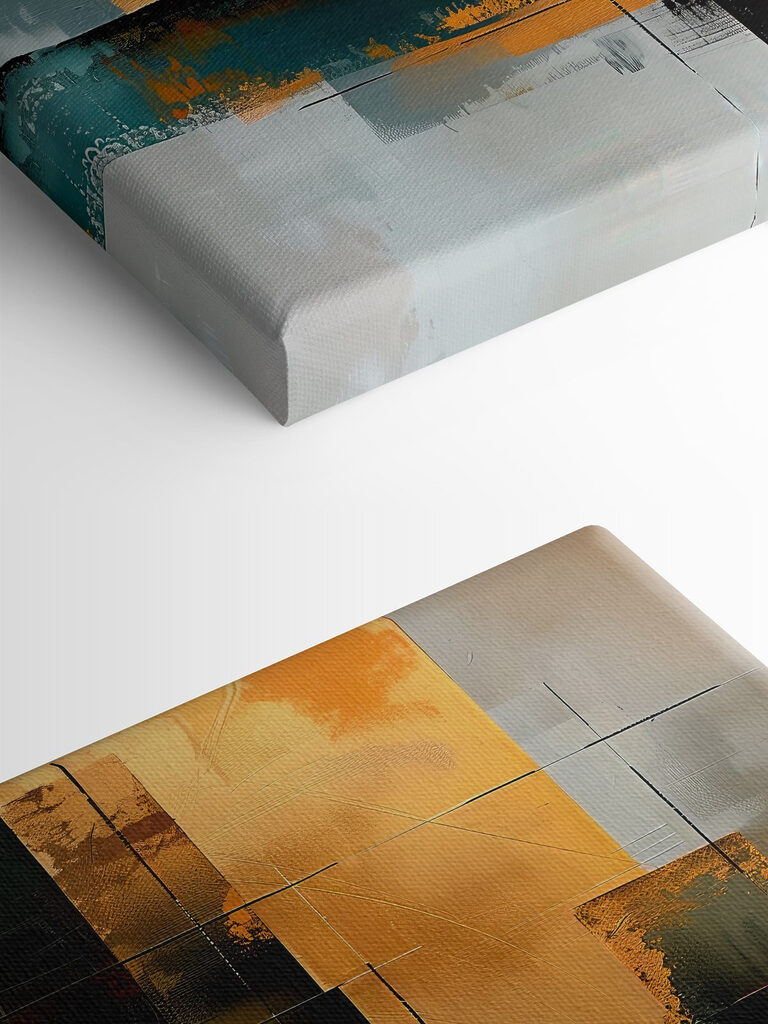 Painting of a boat in different colors