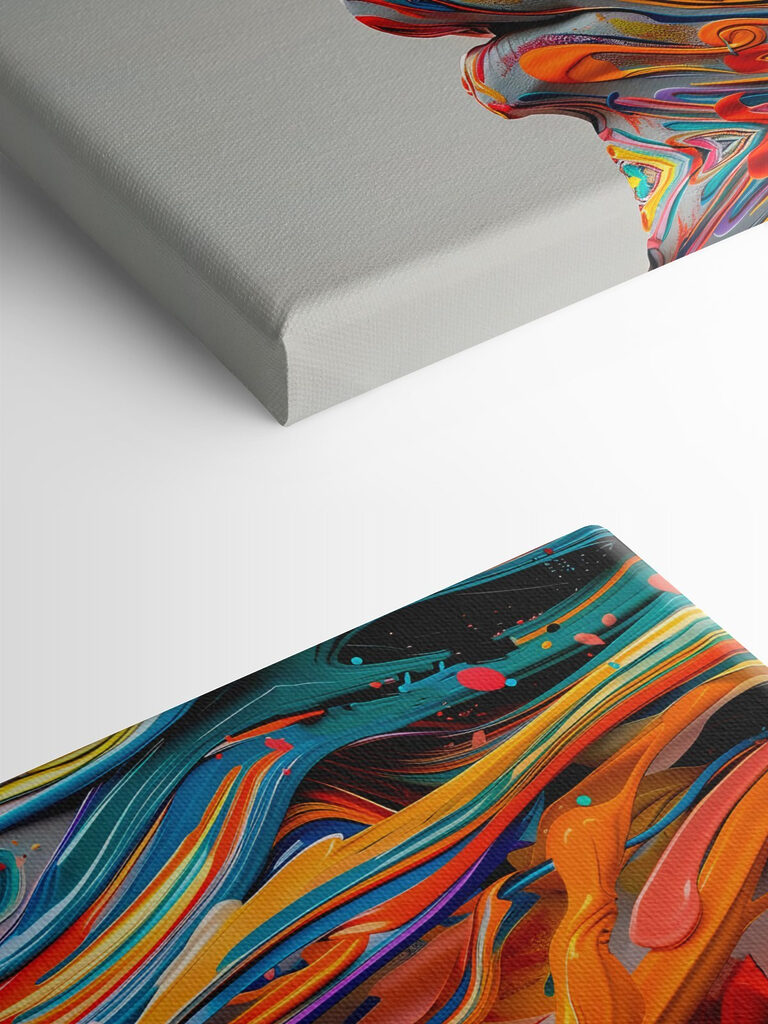 Close up of a face with paint on it