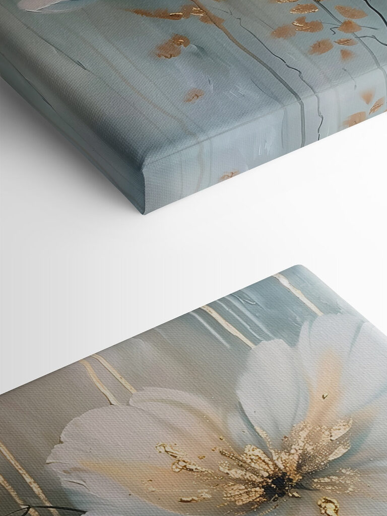 Painting of white flowers Painting of white flowers