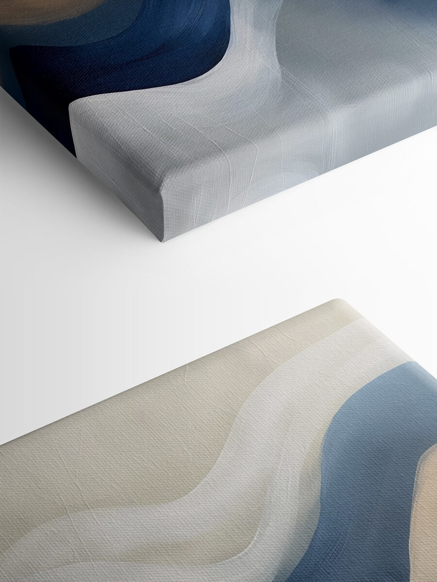 Blauwe en witte golvende lijnen Blauwe en witte golvende lijnen
