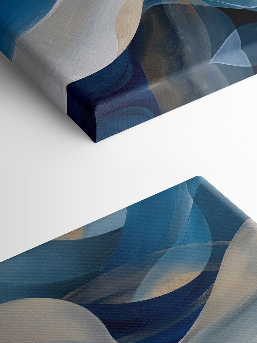 Blauwe en witte golvende lijnen Blauwe en witte golvende lijnen