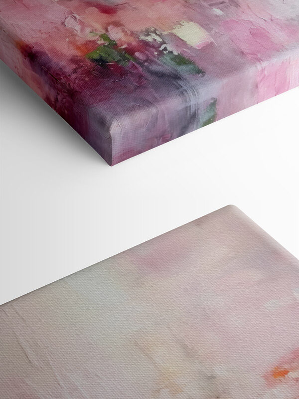 Schilderij van bloemen op een wit oppervlak Schilderij van bloemen op een wit oppervlak