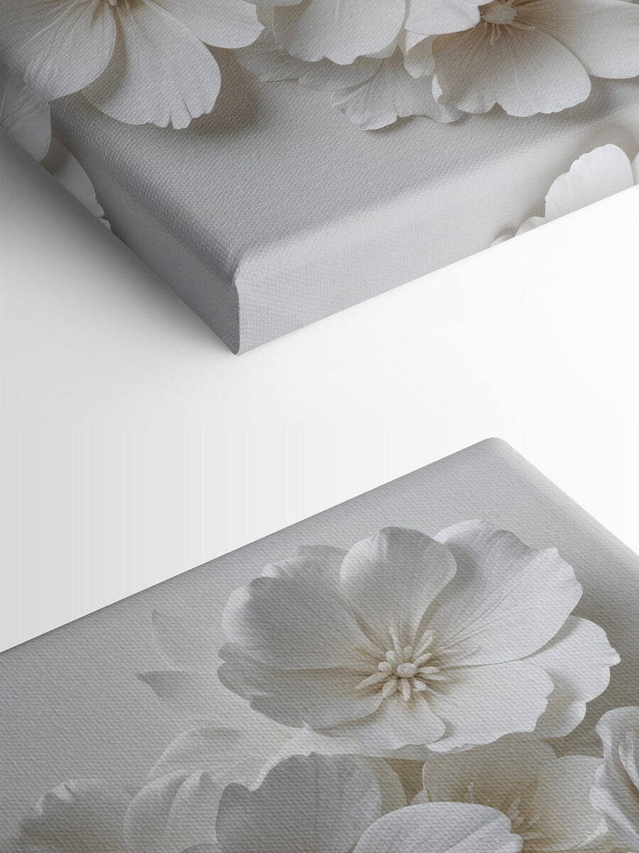 Canvas Schilderijen Groep witte bloemen - Afbeelding 8