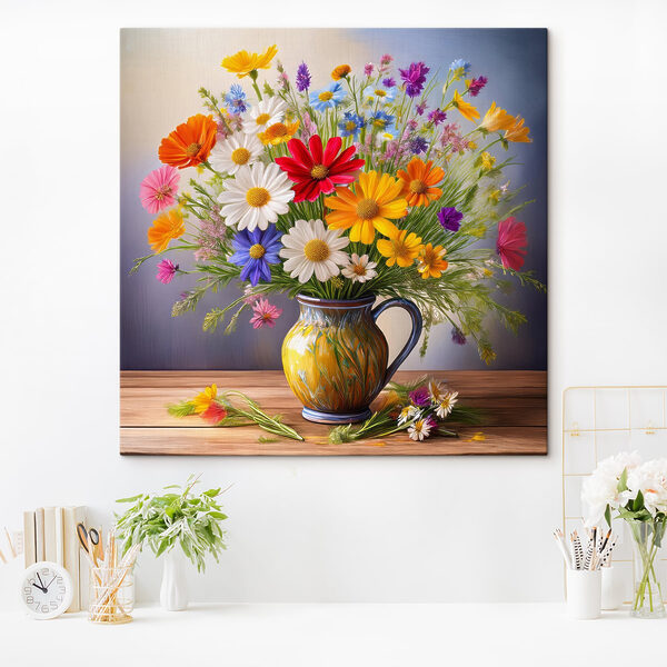 Kleurrijke bloemen in een vaas Kleurrijke bloemen in een vaas