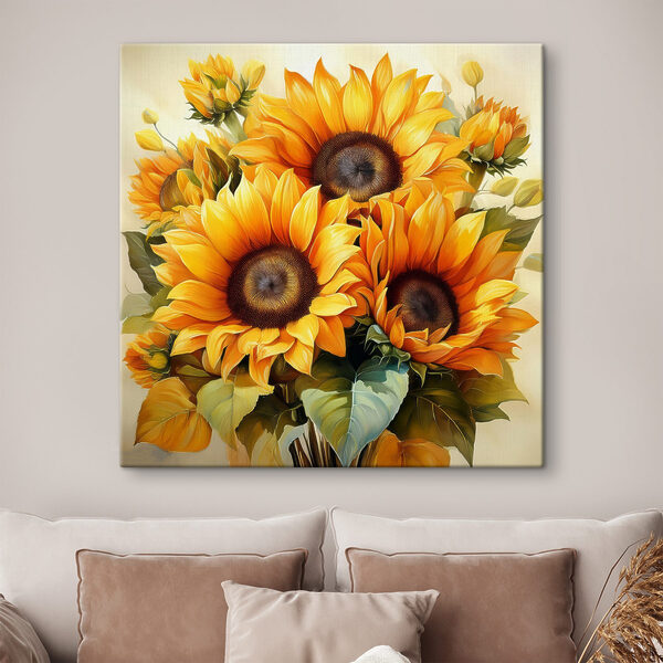 Boeket gele zonnebloemen Boeket gele zonnebloemen
