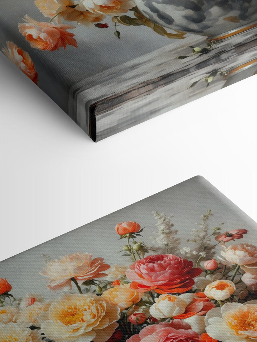 Vaas met bloemen op een tafel