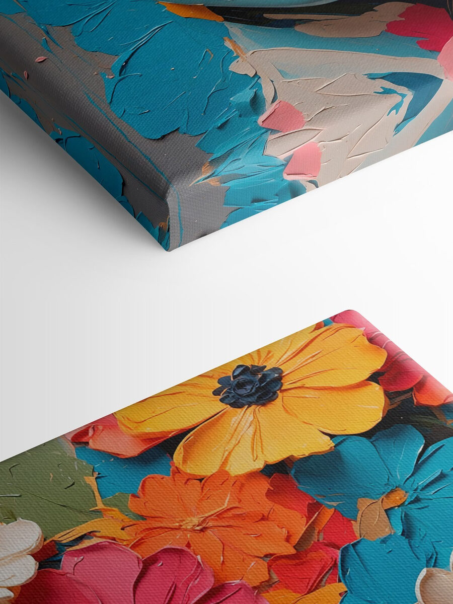 Gezicht bedekt met bloemen