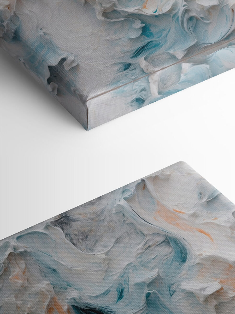 Oppervlak met witte en blauwe structuur