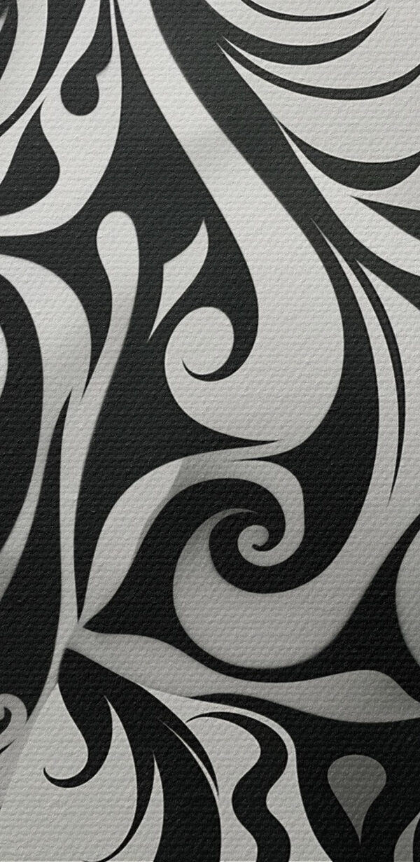 Zwart-wit paard met swirls Zwart-wit paard met swirls