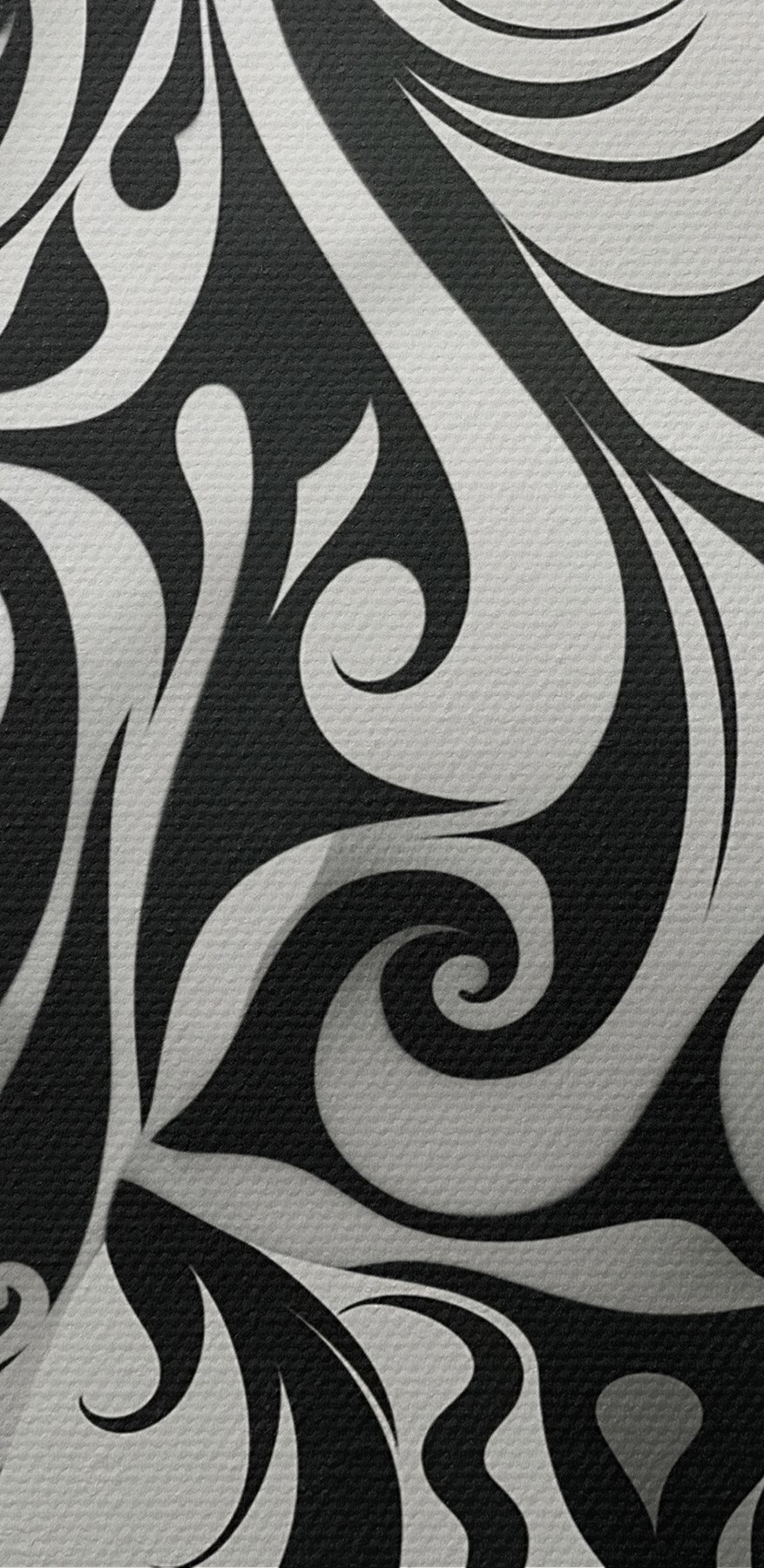 Zwart-wit paard met swirls